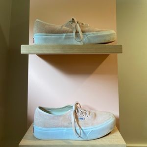 Platform Vans - light pink suede